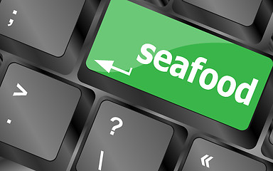 Image showing keyboard key layout with sea food button