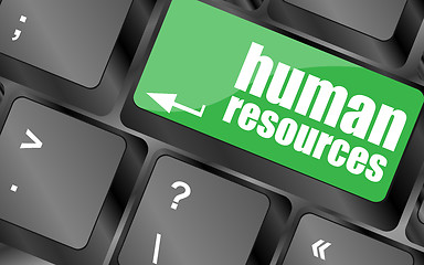 Image showing human resources button on computer keyboard key