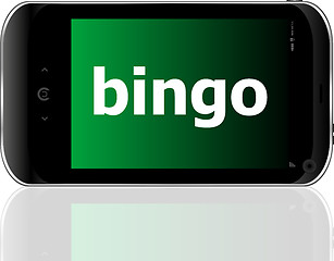 Image showing smart phone with bingo word