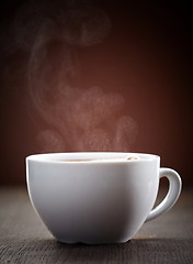 Image showing steaming coffee cup