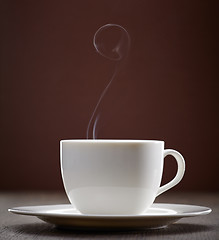 Image showing steaming coffee cup