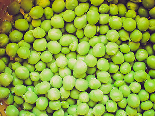 Image showing Retro look Green peas