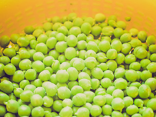 Image showing Retro look Green peas