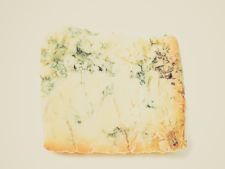 Image showing Retro look Blue Stilton Cheese