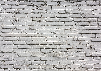 Image showing White Brick Wall Pattern