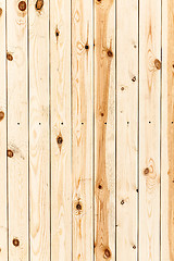 Image showing Wooden plank brown panel floor texture background