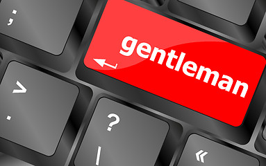 Image showing gentleman button on computer pc keyboard key