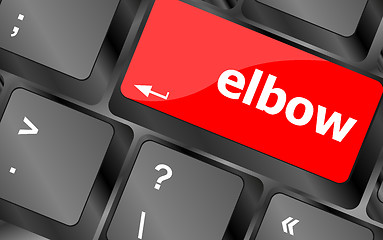 Image showing elbow button on computer pc keyboard key