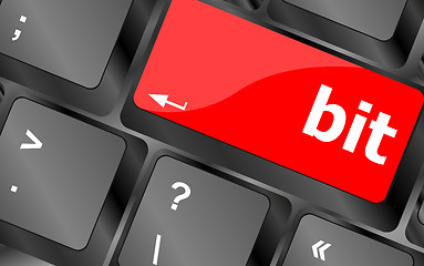 Image showing bit enter button on computer pc keyboard key