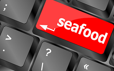 Image showing keyboard key layout with sea food button