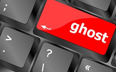 Image showing ghost button on computer pc keyboard key