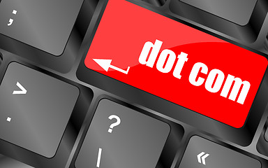 Image showing dot com button on computer keyboard key