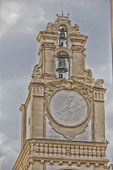 Image showing sundial on the clock tower 