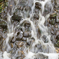 Image showing Water flowing over stones