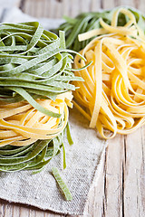 Image showing italian pasta tagliatelli 