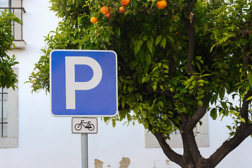 Image showing Bicycle parking sign