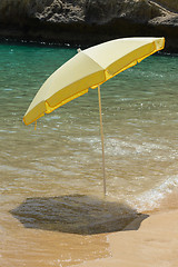 Image showing Parasol in water