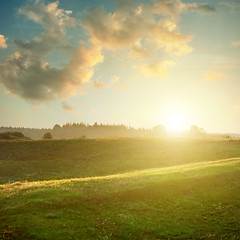 Image showing landscape on sunset