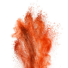 Image showing White powder explosion isolated on black