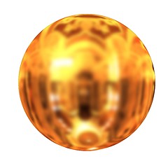 Image showing Gold Ball 3d render 