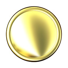 Image showing Golden Web button isolated on white background