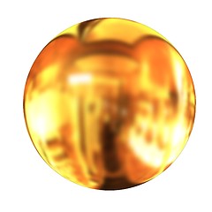 Image showing Gold Ball 3d render 