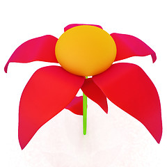Image showing Flower icon 3d 