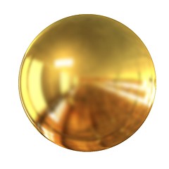 Image showing Gold Ball 3d render 