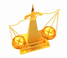 Image showing Gold scales of justice