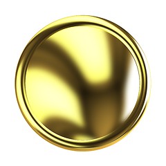 Image showing Golden Web button isolated on white background