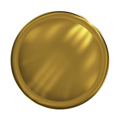 Image showing Golden Web button isolated on white background