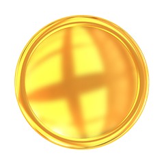 Image showing Golden Web button isolated on white background