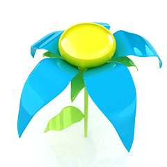 Image showing Flower icon 3d 