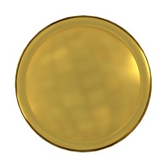 Image showing Golden Web button isolated on white background