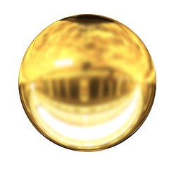 Image showing Gold Ball 3d render 