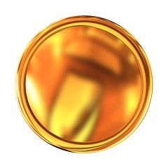 Image showing Golden Web button isolated on white background