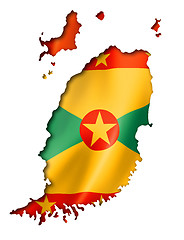 Image showing Grenada flag map