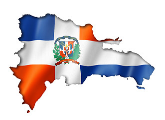 Image showing Dominican Republic flag map