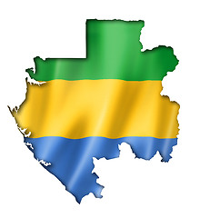 Image showing Gabonese flag map