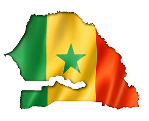 Image showing Senegalese flag map