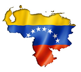 Image showing Venezuelan flag map