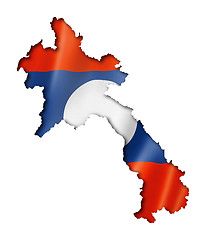 Image showing Laos flag map