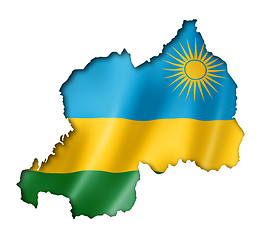 Image showing Rwanda flag map