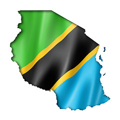 Image showing Tanzania flag map