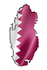 Image showing Qatar flag map