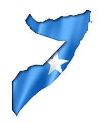 Image showing Somalian flag map