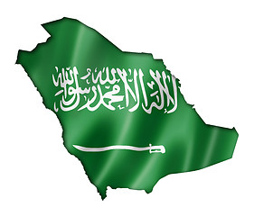 Image showing Saudi Arabia flag map