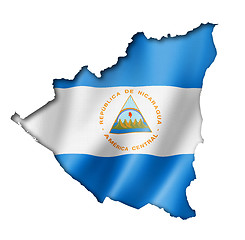 Image showing Nicaragua flag map