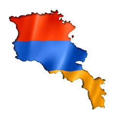 Image showing Armenian flag map