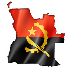 Image showing Angolan flag map